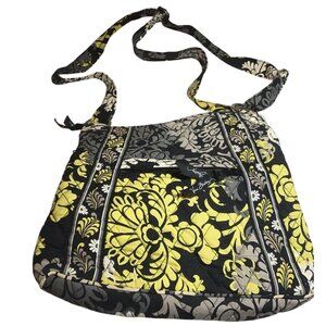Crossbody Vera Bradley Baroque Hipster Quilted Bag,50” Strap, black,Yellow,White